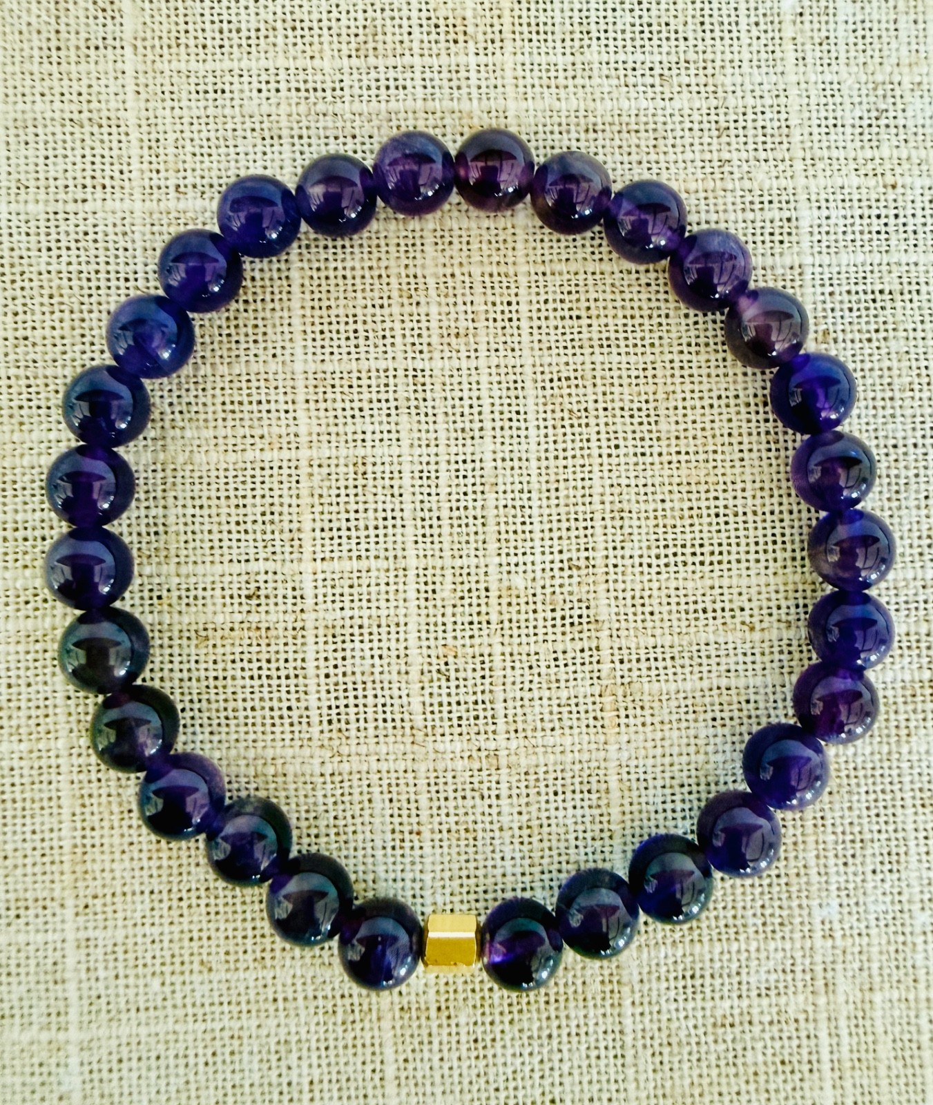 Natural Gemstone Bracelet Set Tiger Eye Amethyst Carnelia Jade Lapis