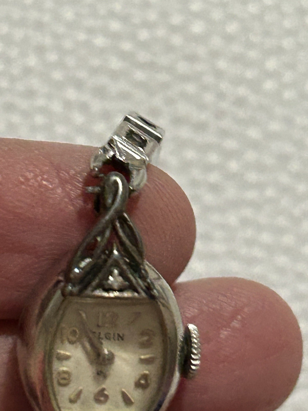 Vintage Lady Elgin Cocktail Watch 10k GF Diamond Accents 6 1/4” Adjustable