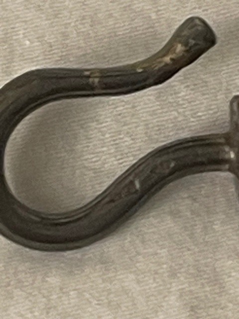 VINTAGE BROWN BRAIDED LEATHER CHOKER WITH PEWTER LIKE METAL LOCK
