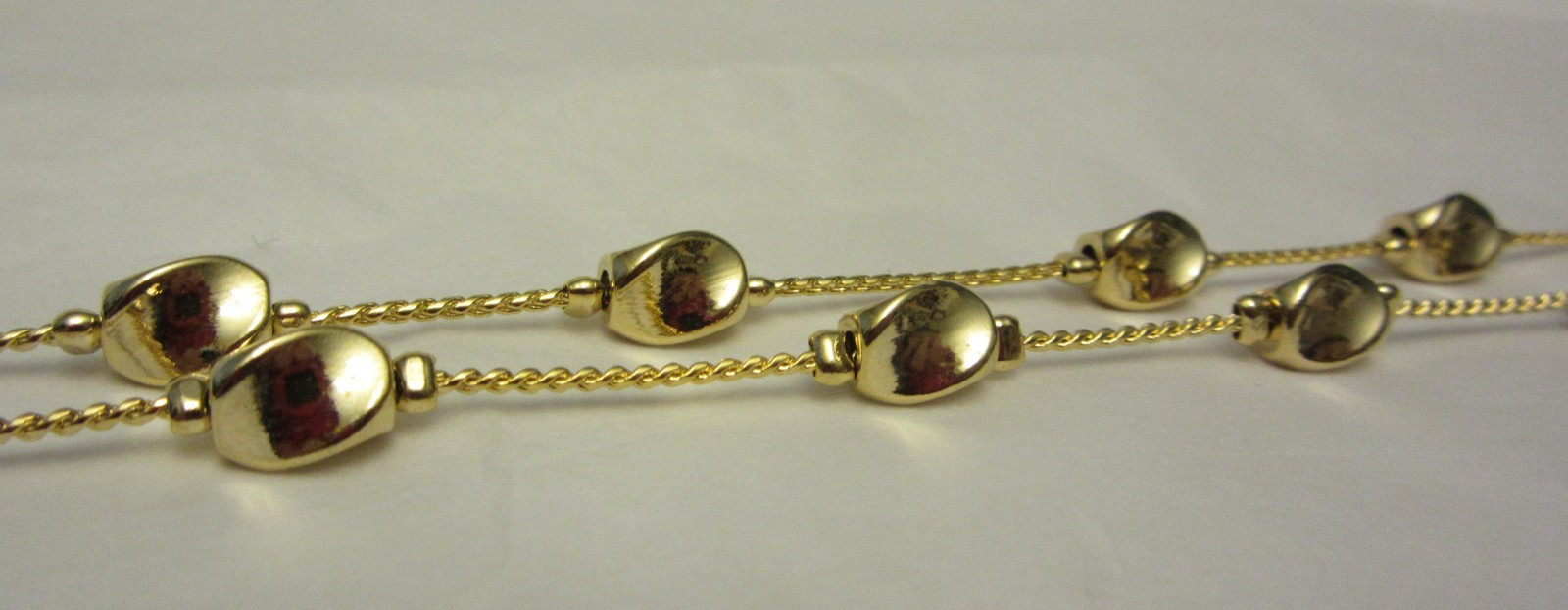 VTG Anne Klein II Gold Tone Necklace 24 IN long Unused w/ Tag