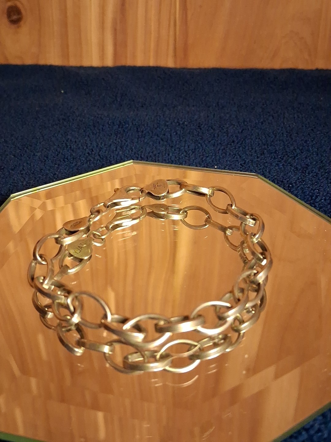 925 sterling silver bracelet (Size 7.5) Vintage, Signed AGI, Italy