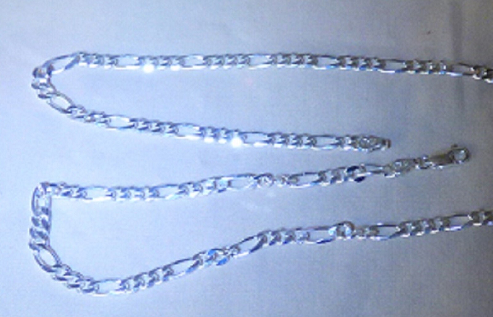Vintage 1980-90s Sterling Silver 925 FIGARO 20″ Necklace Italy 4mm 10.9 grams