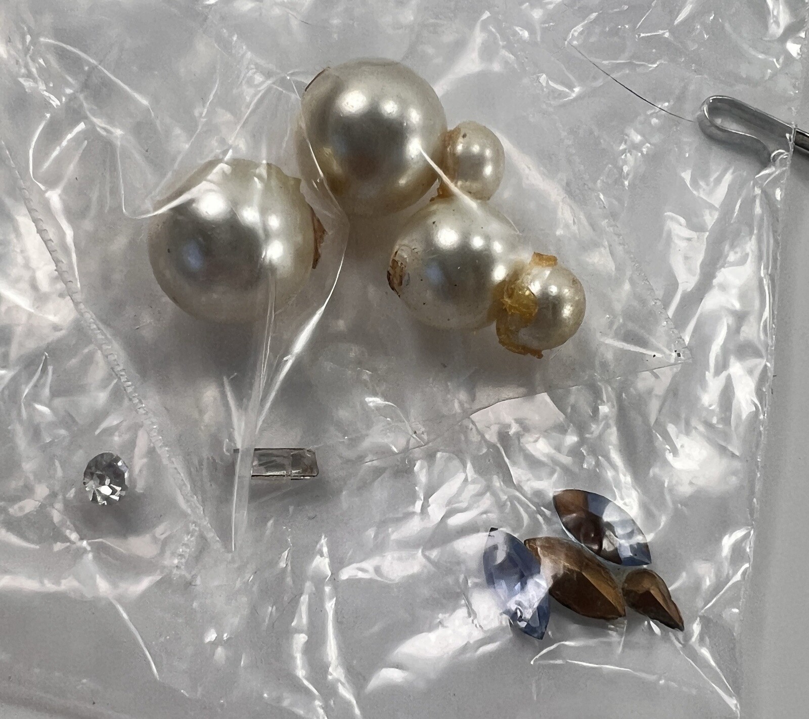 Vintage Kramer Bogoff Lisner + Rhinestone Jewelry Repair Parts Craft Lot #1