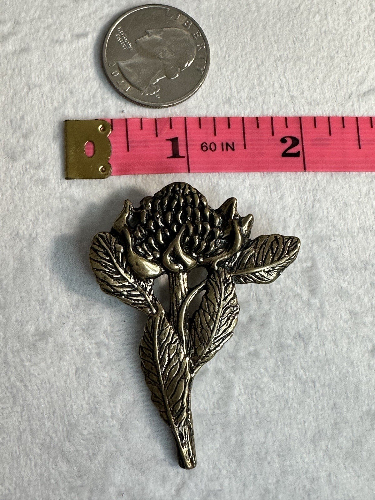 Vintage JJK AUSTRALIAN WARATAH FLOWER Brooch