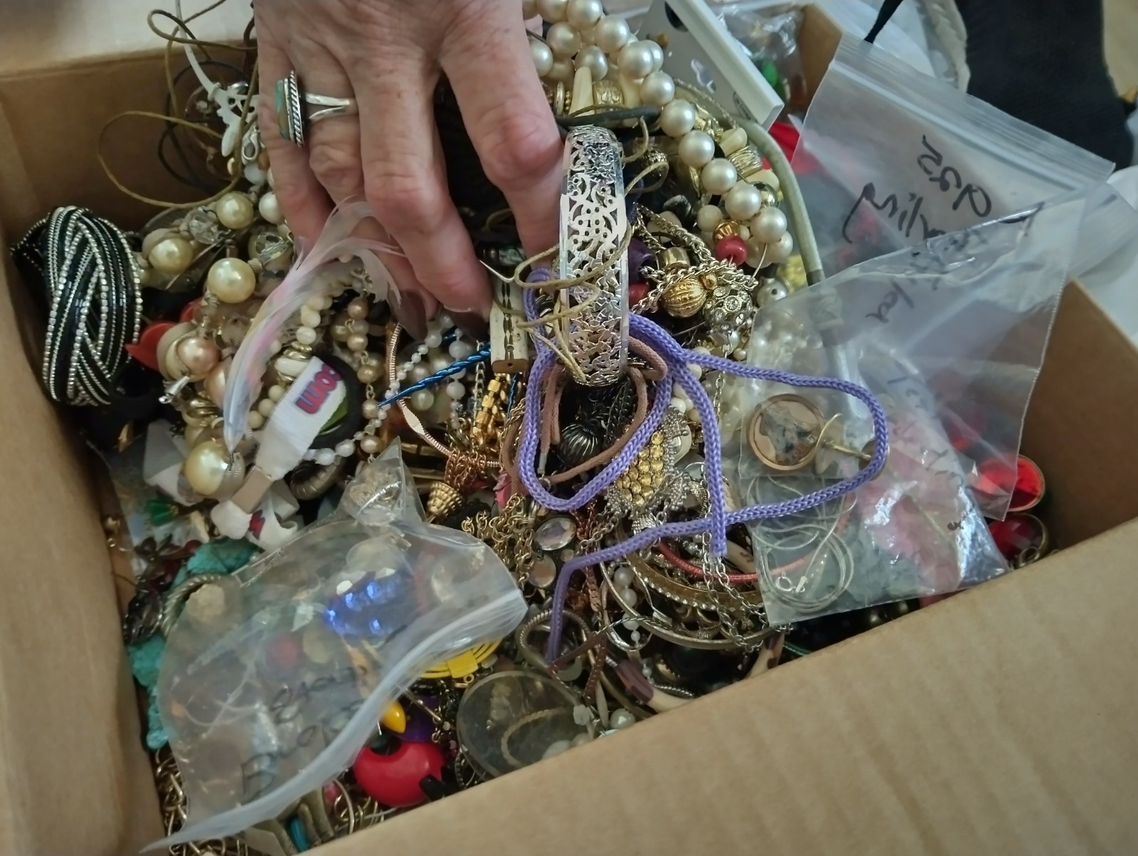11 + lbs Huge Unsorted Jewelry Lot Vintage to Now Craft repair Sterling GoldFill