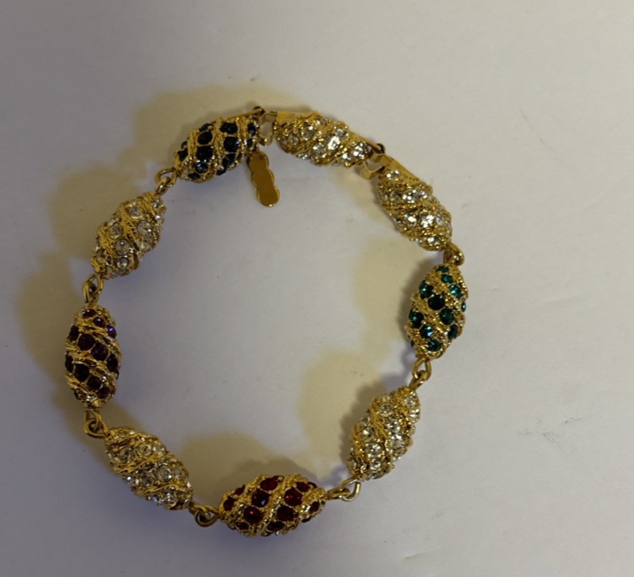 Camrose Kross Reproduction Jacqueline Bouvier Kennedy Gold Tone Bracelet Sparkle