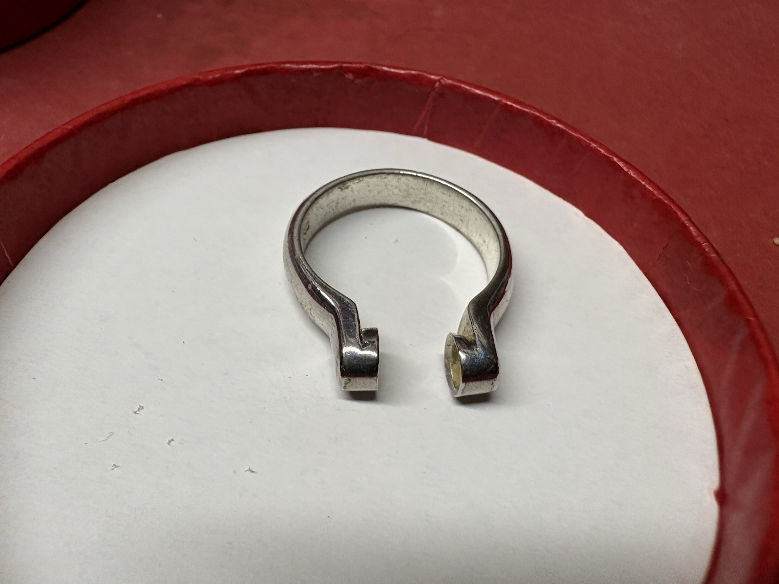 Vintage 1990s Sterling Silver Interchangeable Ring Size 8 3/4 Looks Unused