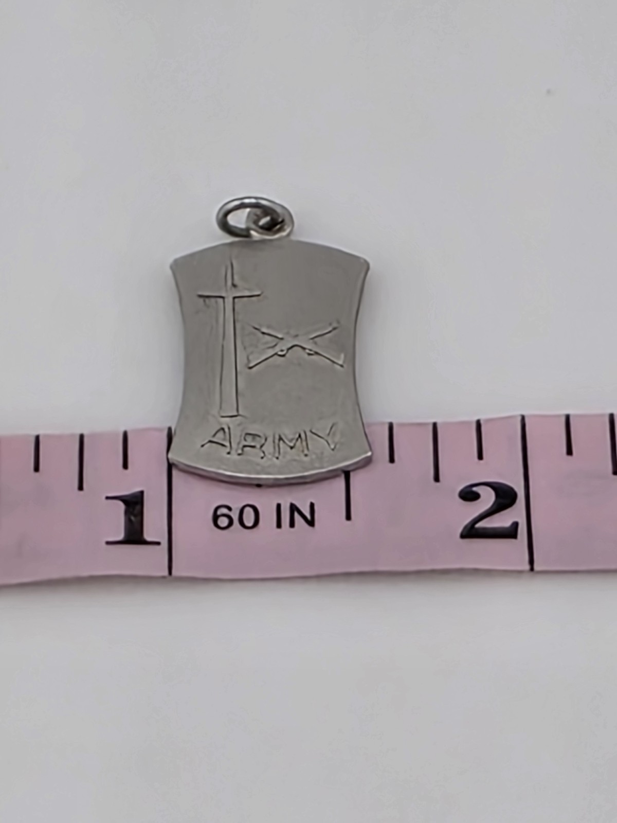 Vintage Sterling Silver 925 Army Pendant Cross