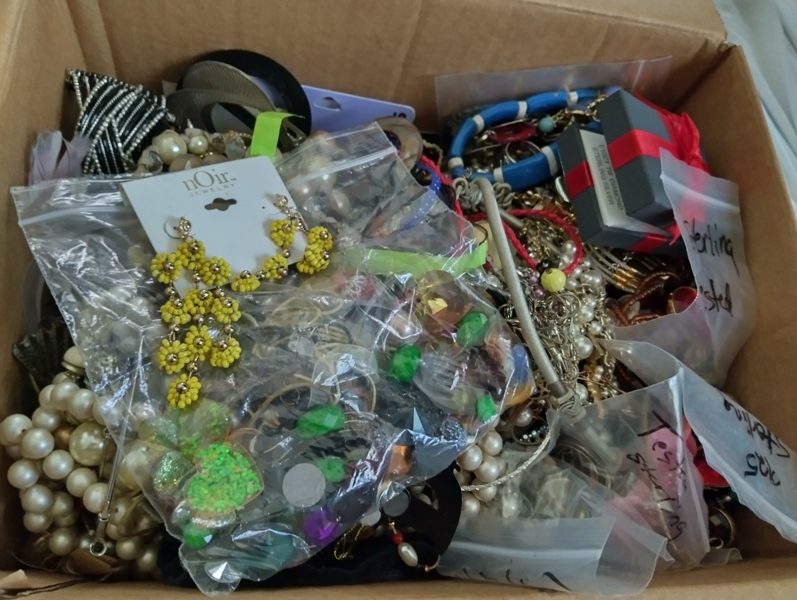 11 + lbs Huge Unsorted Jewelry Lot Vintage to Now Craft repair Sterling GoldFill