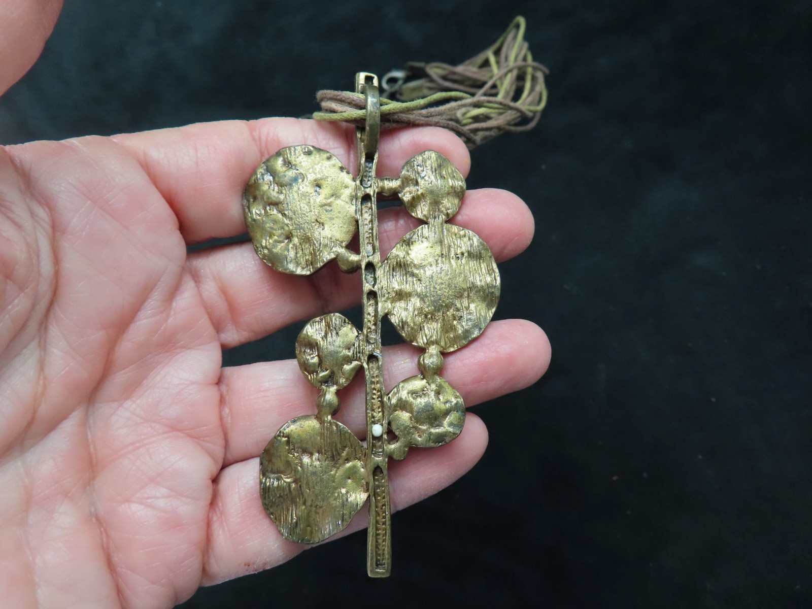 Vintage Contemporary Brown & Golden Yellow Statement Necklace