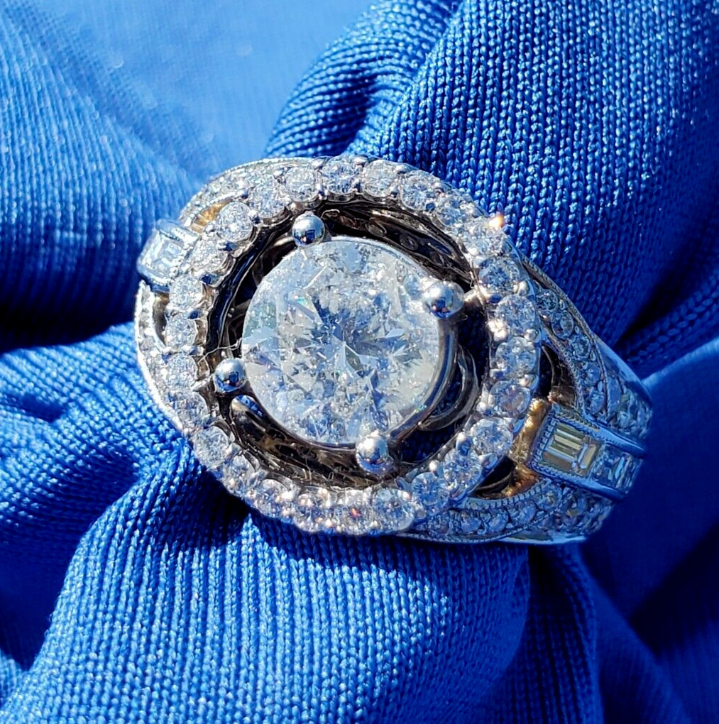 Original EARTH MINED DIAMOND Engagement Ring Vintage SOLID 18K GOLD Solitaire