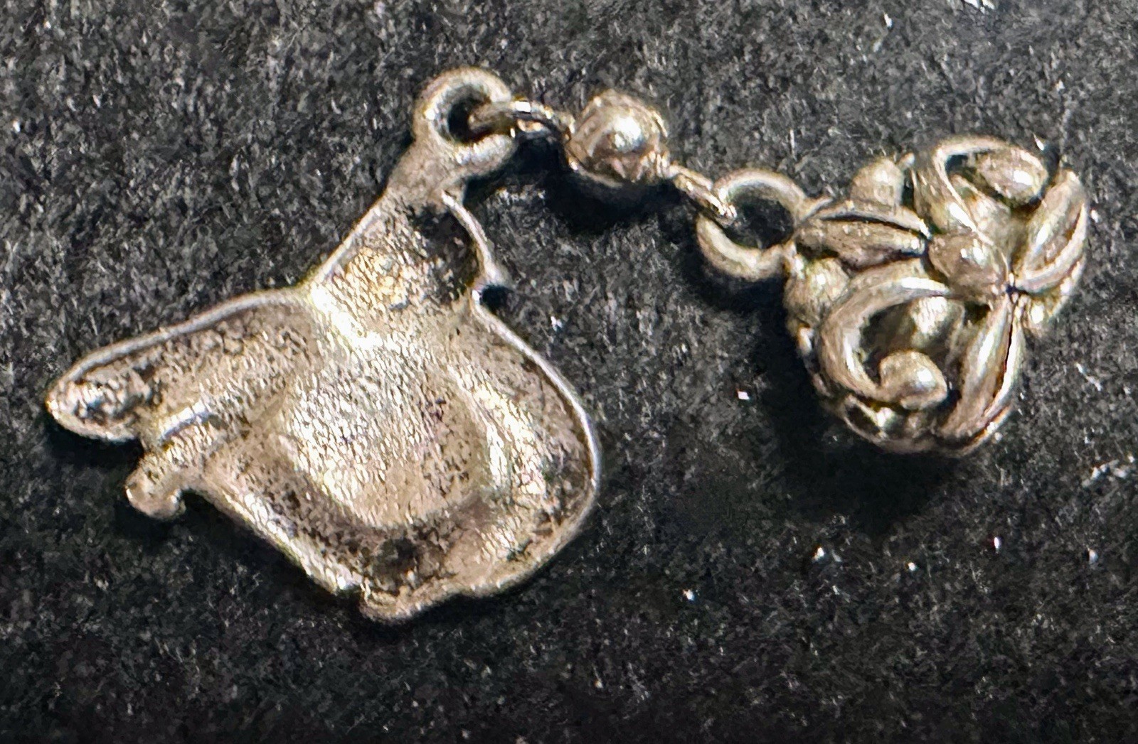 Lot of 8 Baseball Themed Silver-Tone Charms & 1 Enameled Pendant, Metal Alloy