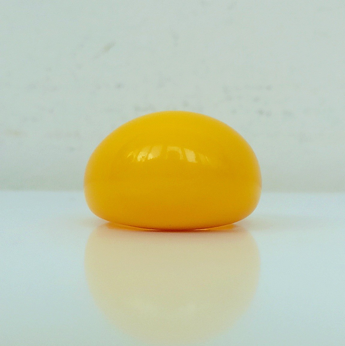 Summer Ring № 167 Lucite Acrylic Plastic Dome Ring Yellow Color Size 8