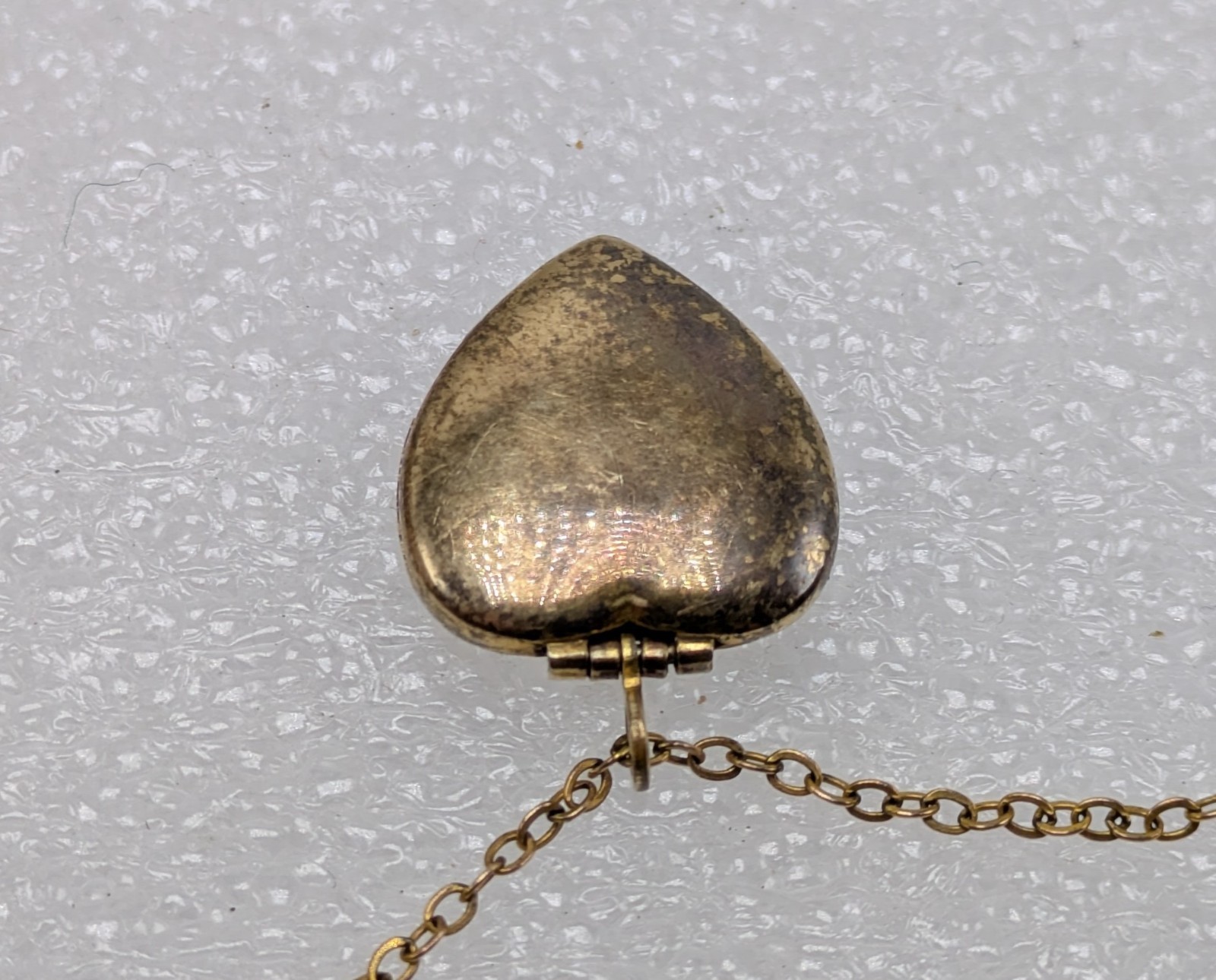 VTG 1/20th 12K GOLD FILLED Etched HEART LOCKET PENDANT With GF/Sterling Necklace