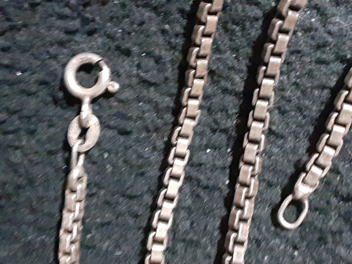 VINTAGE STERLING SILVER NECKLACE 24″ AGI ITALY CHAIN NECKLACE