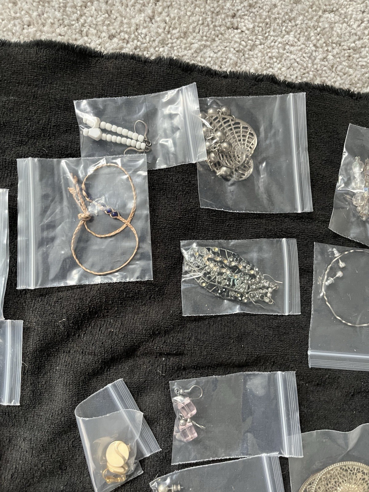 Vintage Earrings /Necklace Lot Mixed Costume Jewelry 1lb 5oz