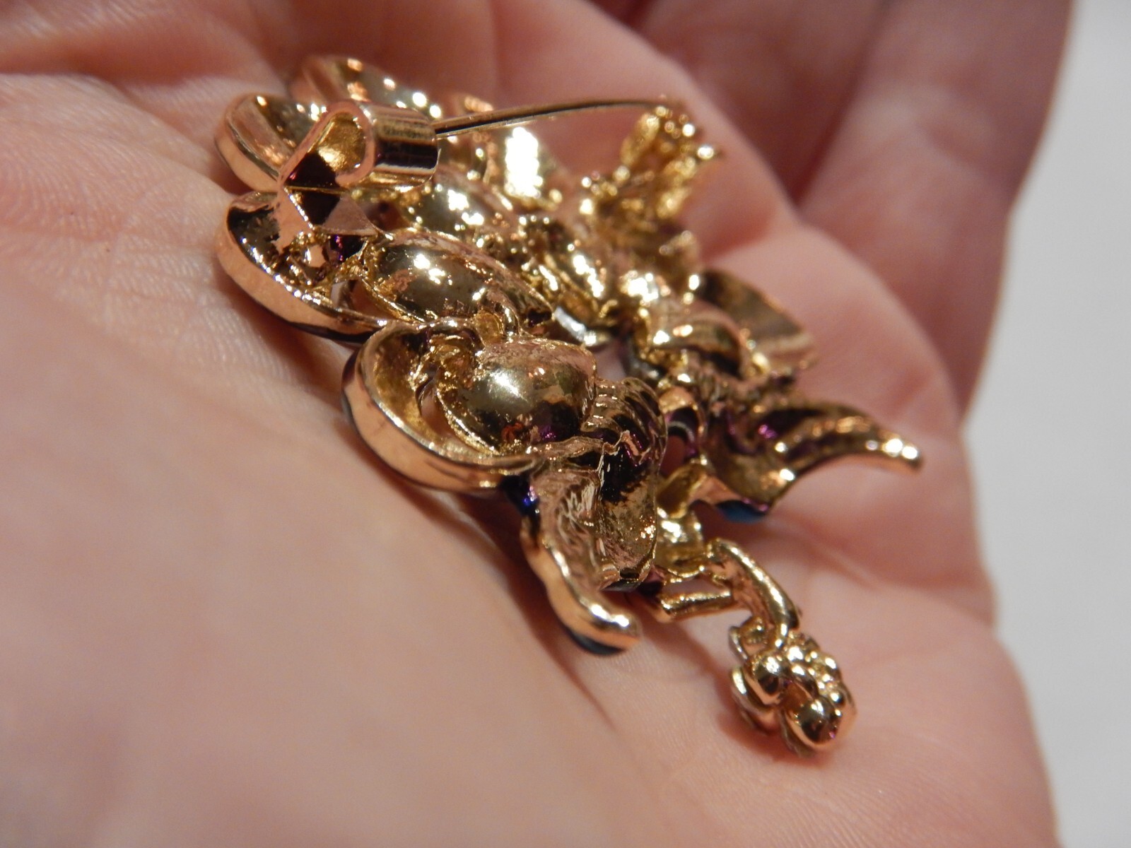 Style Peacock Bird Rhinestone Crystal Cyan Brooch Pin Pendant Flower Jewelry