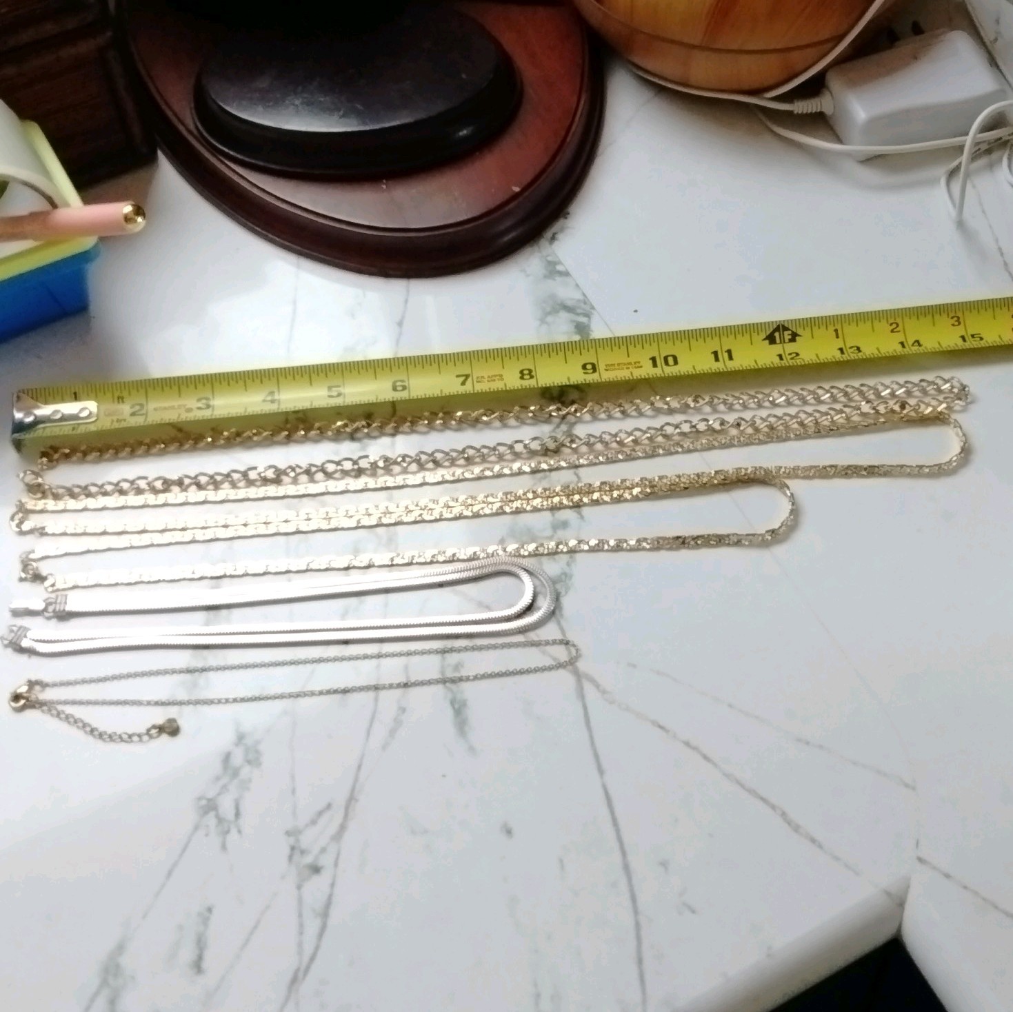Mixed Lot Unisex Metal Chain Necklaces Gold & Silver Tone. Sarah Coventry, Monet
