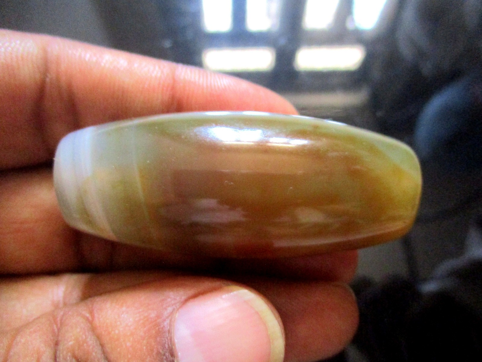 Sulamani Elongated Bead Agate Antique 52 * 21 mm, 41.61 Gms