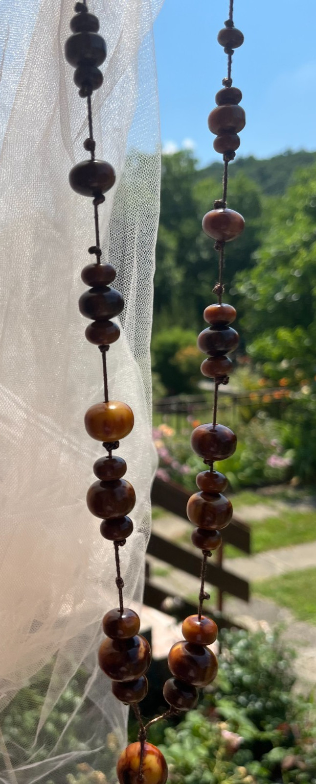 Vintage Butterscotch Egg Yolk Amber Bakelite Tortoise Shell Imitation Bead Neckl