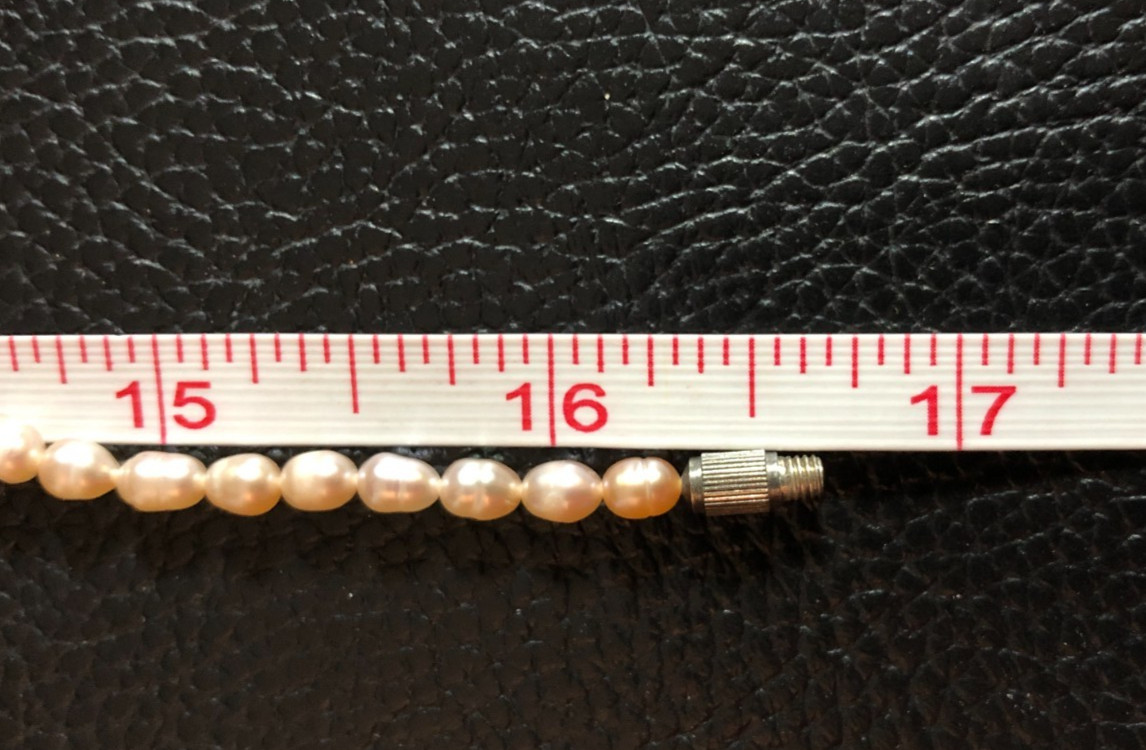 Vintage Blush Pink Genuine Cultured Pearl Strand Necklace Natural Color 16″ P20