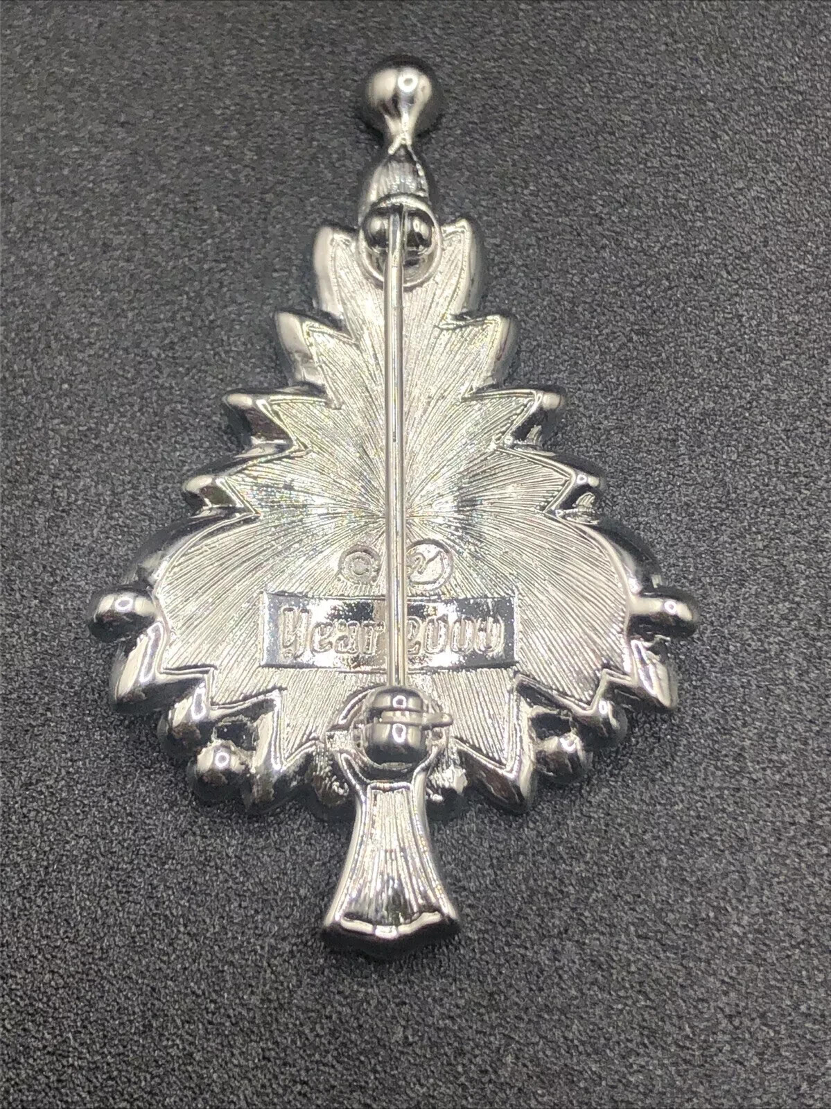 Signed Swarovski Crystal Christmas Tree Pin Brooch 2000 Millennium Edition