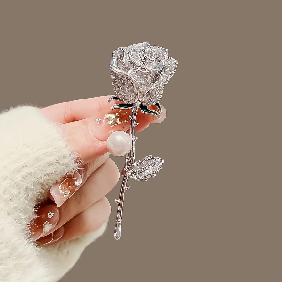 2 PCS Vintage Flower Alloy Brooch Pin Women Fashion Jewelry Vase Style Accessory