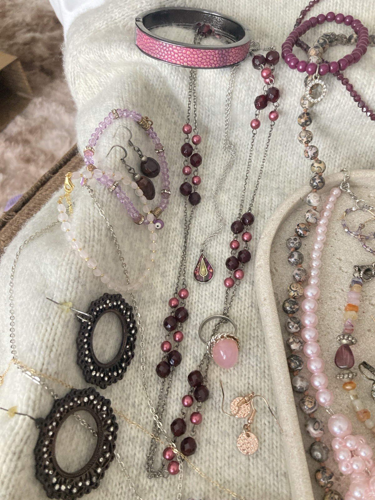 Vintage & Modern Costume Jewelry Lot Curated Collection ALL WEARABLE Purples
