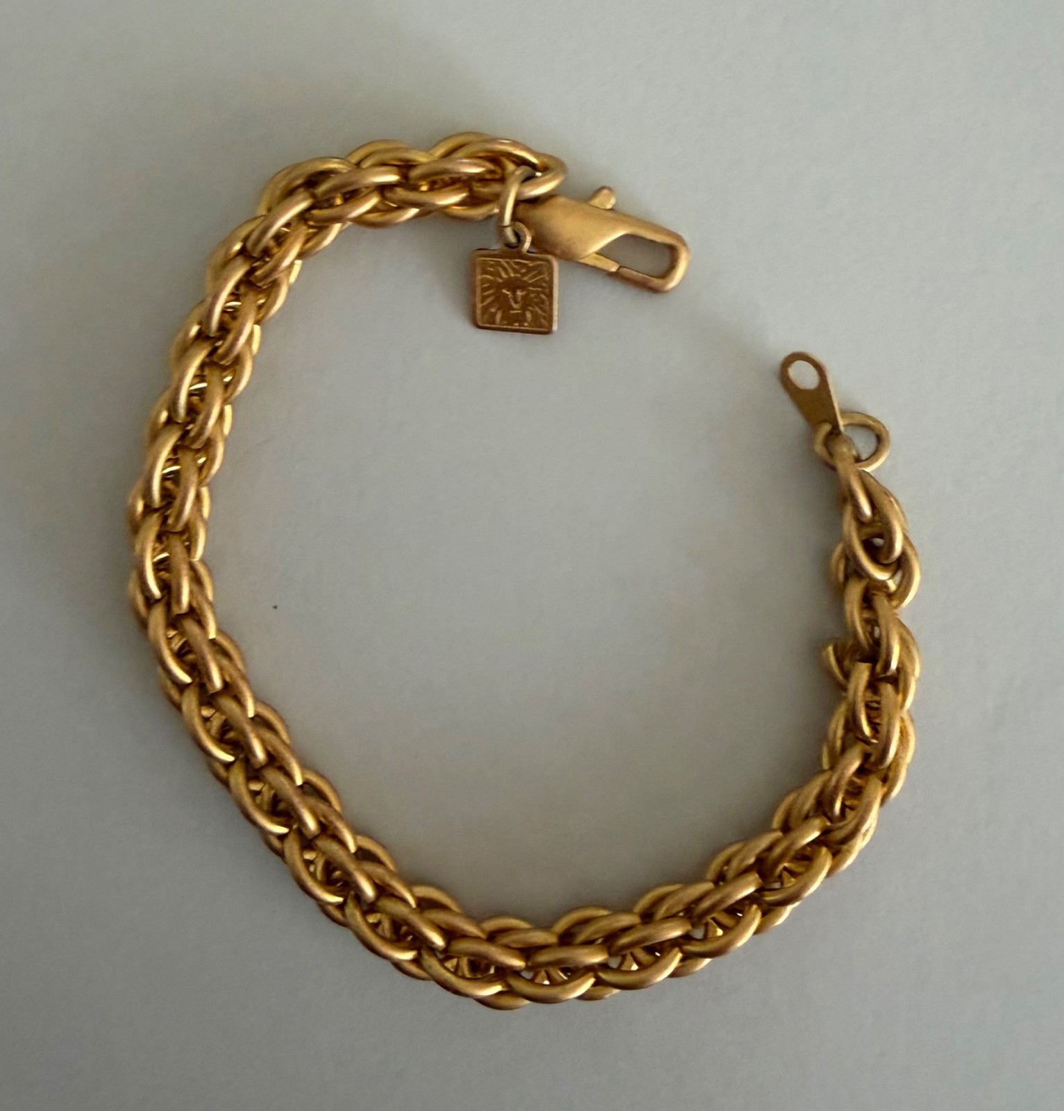 Vintage Anne Klein Gold Tone 8” Bracelet, Lobster Closure – Very Good