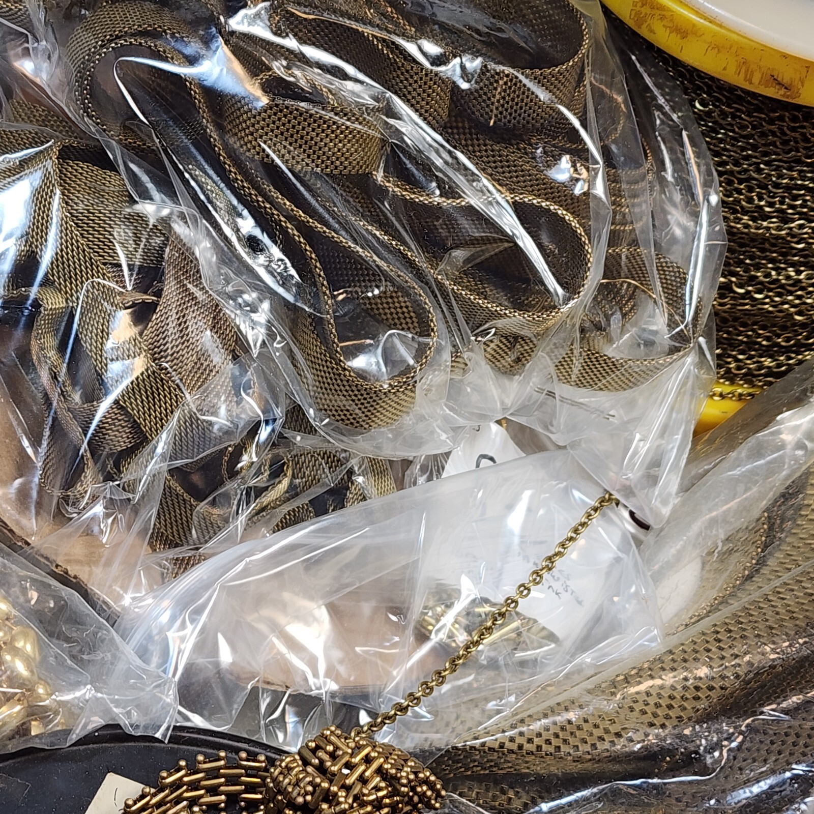 HUGE Brass Chain Lot Most Miriam Haskell & RARE Fancy Antique Art Deco U Choose