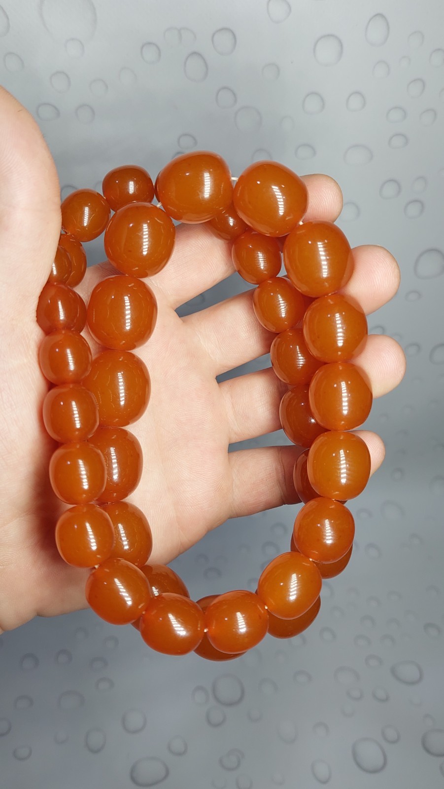 Vintage original Baltic amber beads, made in the USSR, honey color, 127 g