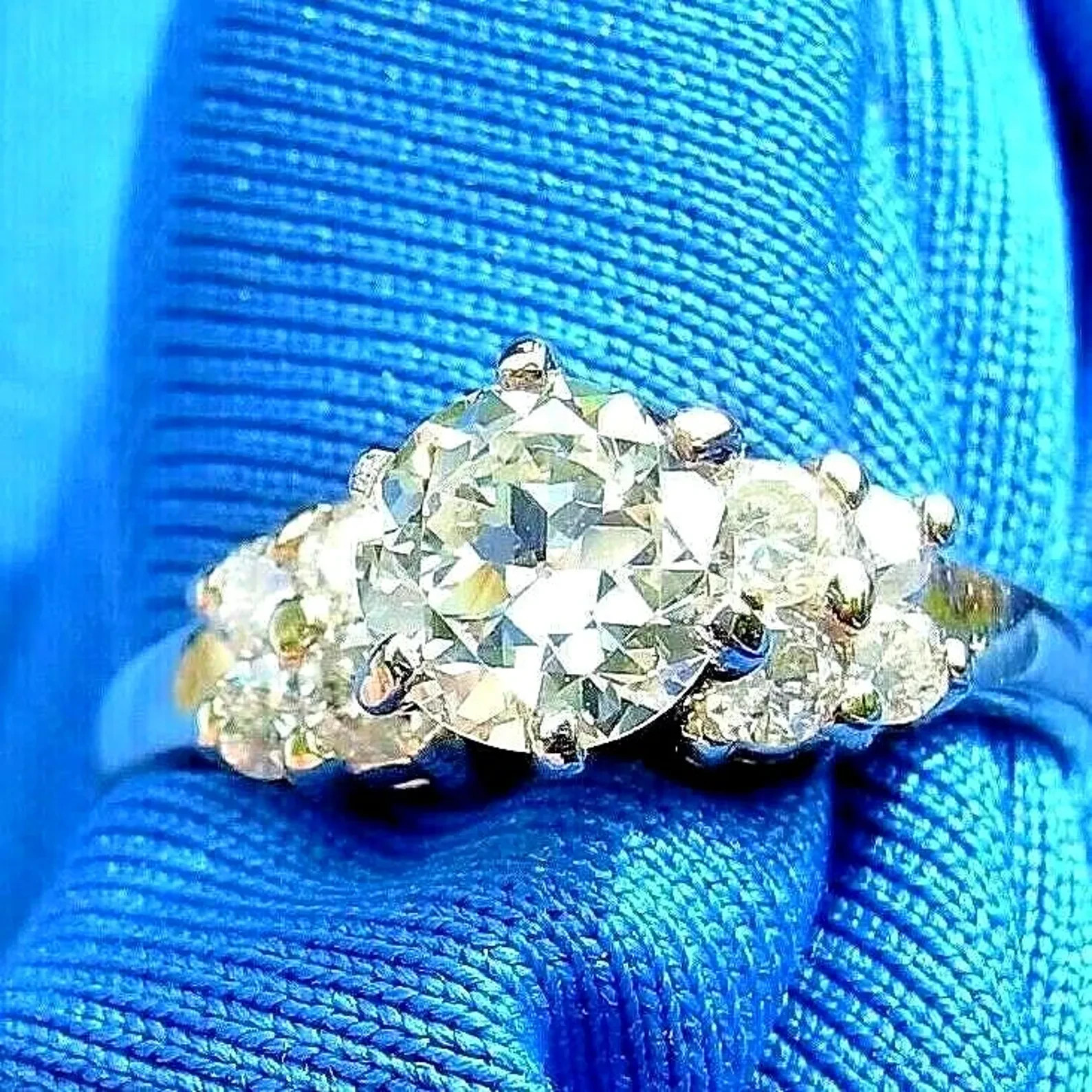 Original EARTH MINED DIAMOND Deco Engagement Ring 14K GOLD Vintage Solitaire S 6