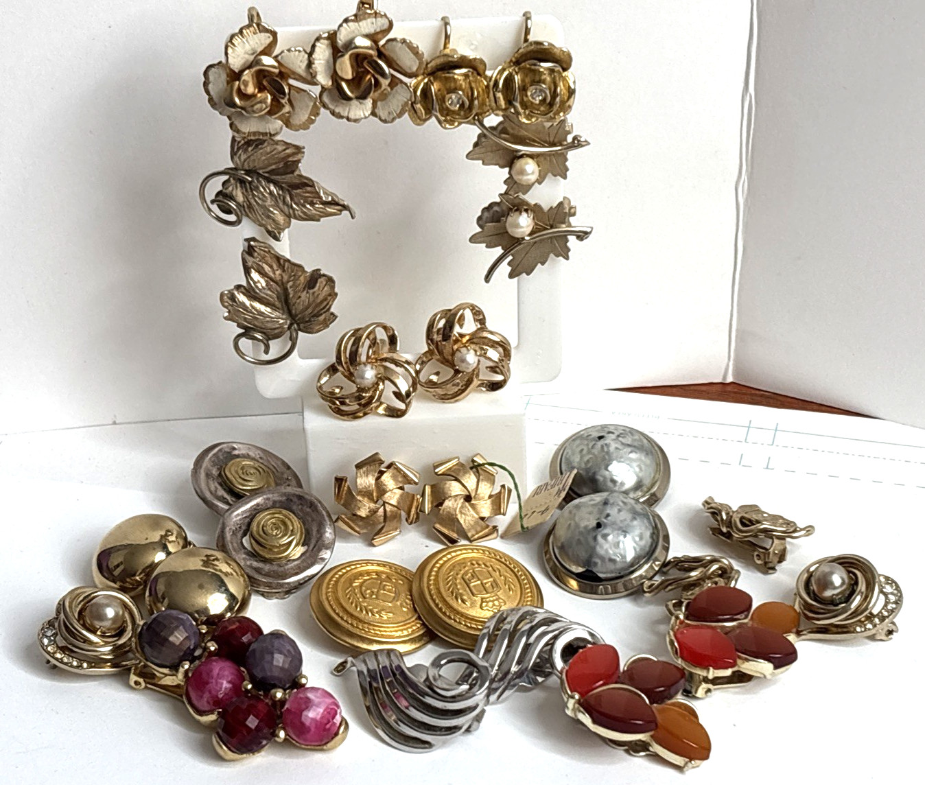 Lot | Vintage Designer Signed Earrings | Kramer, Lisner, Trifari Coro Bergere