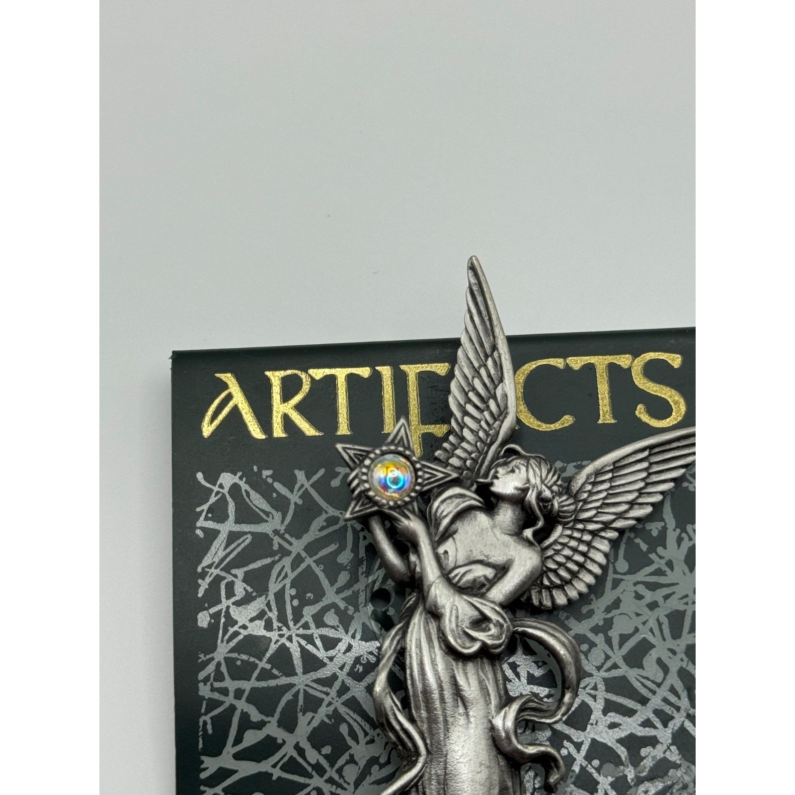 Vintage JJ Jonette Artifacts Winged Angel Brooch Pin