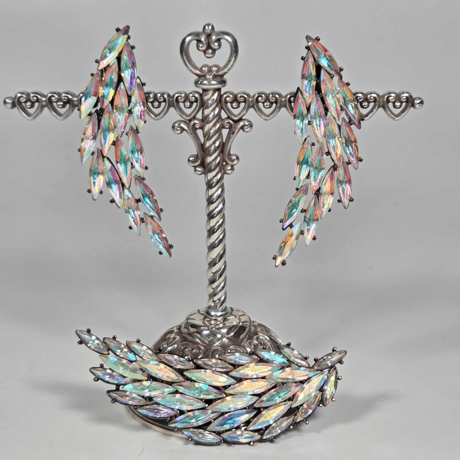 RARE- YSL Yves Saint Laurent Aurora Boralis Goossen’s Earring & Brooch Set