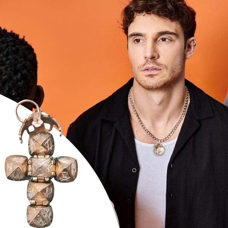 Mini Masonic Transforming Sphere Pendant, Vintage Foldable Ball Necklace TL