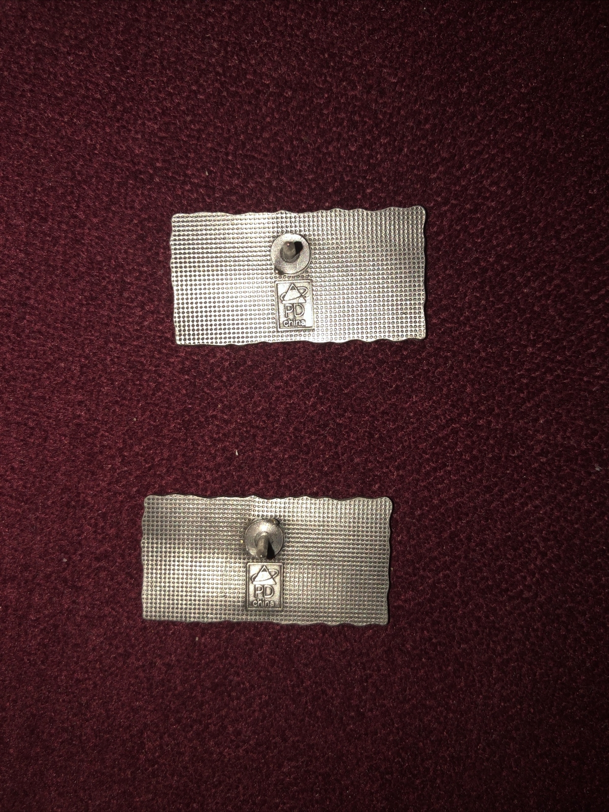 2 Adult Unisex Silver Space Center Houston Pins/Tie Tacs, Worn Once