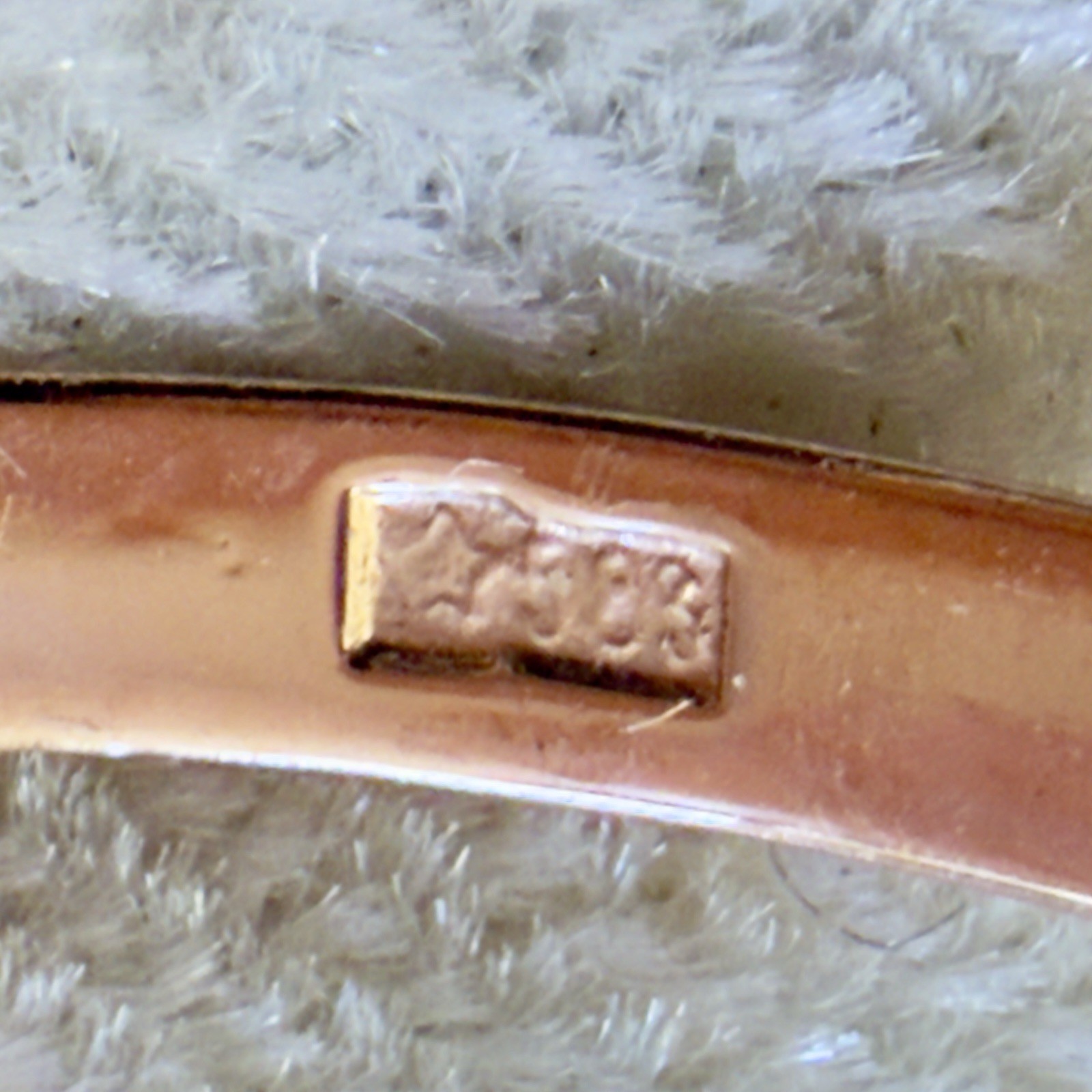Size 9.5 – 14K 583 Rose Gold Ring – Vintage Eastern Europe Soviet Era #1976