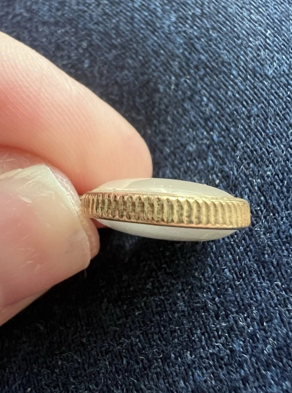 Vintage 1/20 14kt Gold Filled Shaker Locket Charm Pendant Filled With Unknown C9