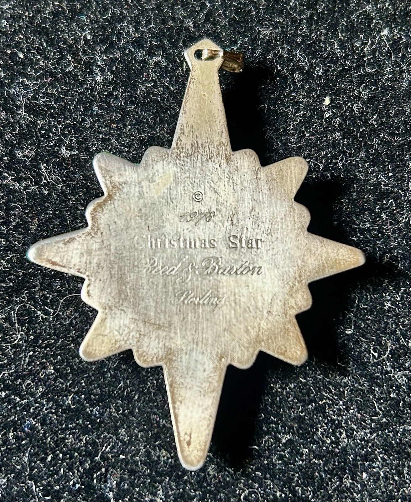 REED & BARTON 925 Sterling Silver Vintage 1978 Christmas Star Ornament