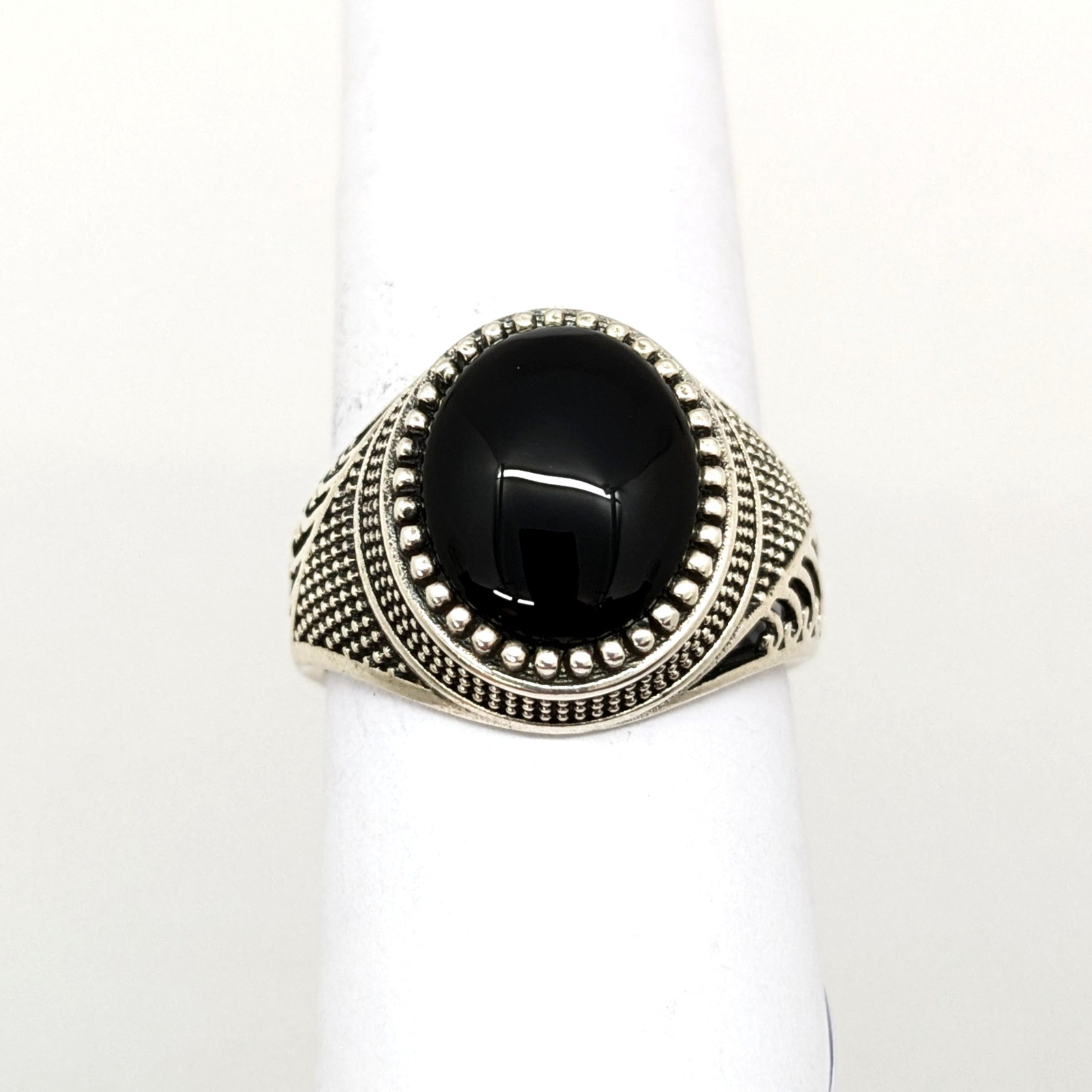 Vintage Luxury RING Silver 925 with Big Bright Stone -size: 9US (19mm), 6.2g| #6