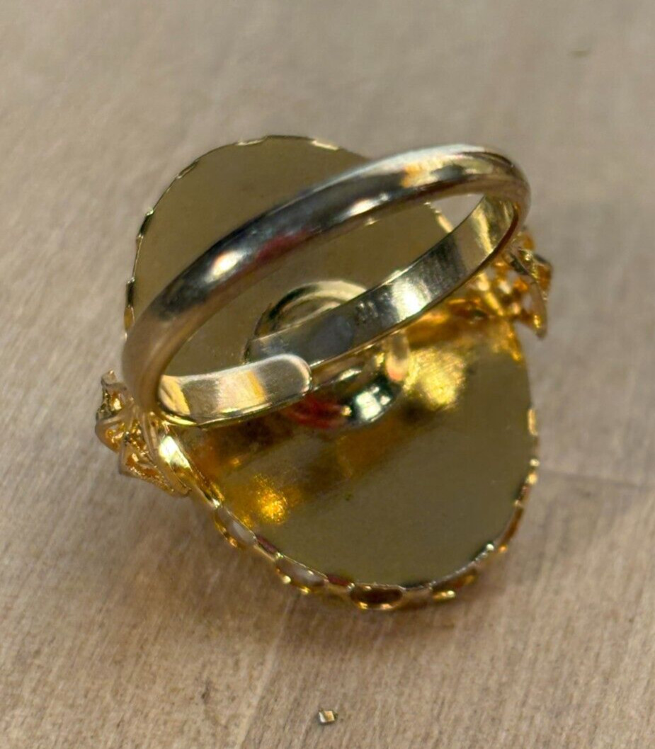 Mixed Carved and Molded Celluloid and Other Vtg Jewelry, Rings, Bracelet Sz 8
