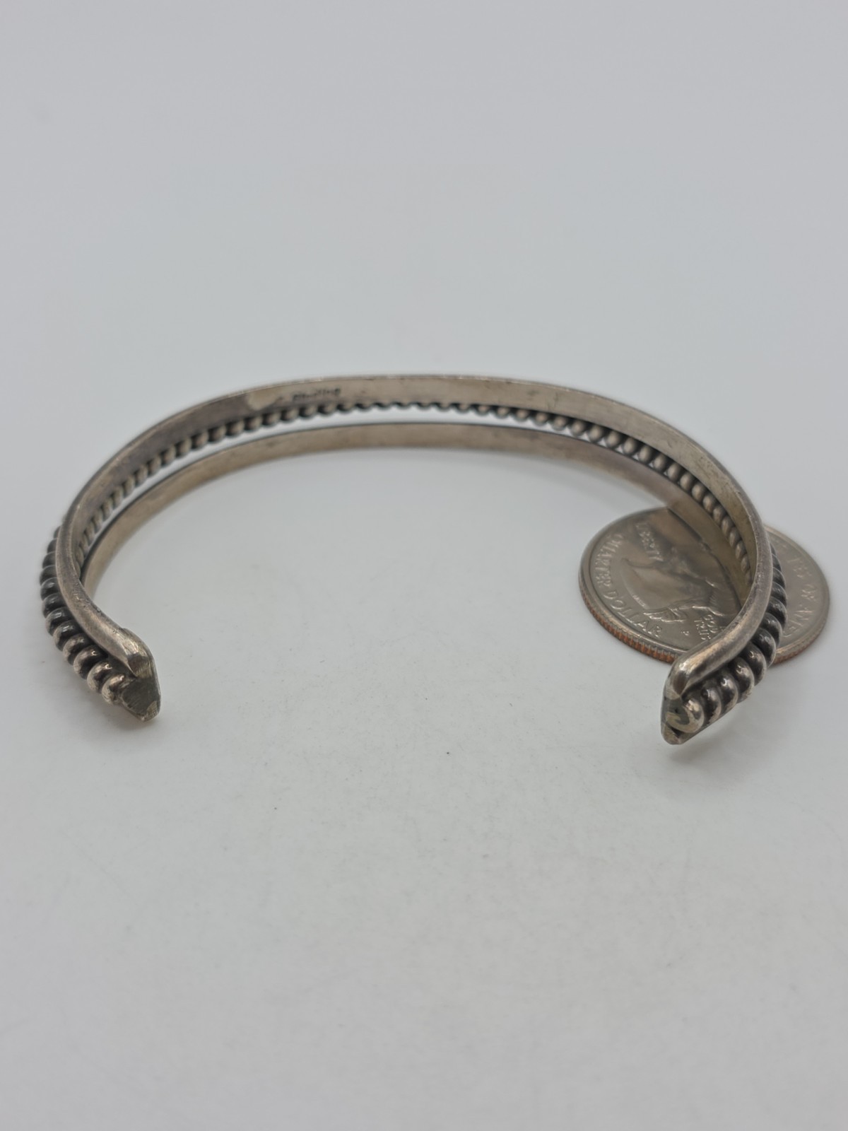 Vintage Sterling Silver 925 Southwestern Cuff Bracelet 6.75″ 20.8g