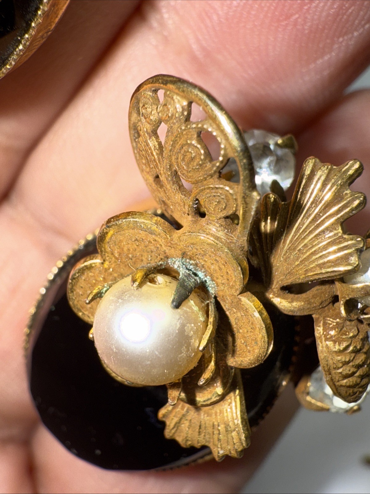 Brooch Pendant Earrings Set Victorian Antique 100 Years Old Read Description