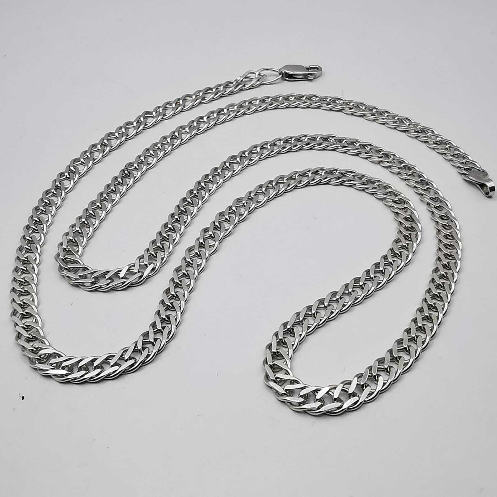 Vintage 925 Sterling Silver 23.8″ Curb Chain Necklace 17.48g Unisex Adult Gift