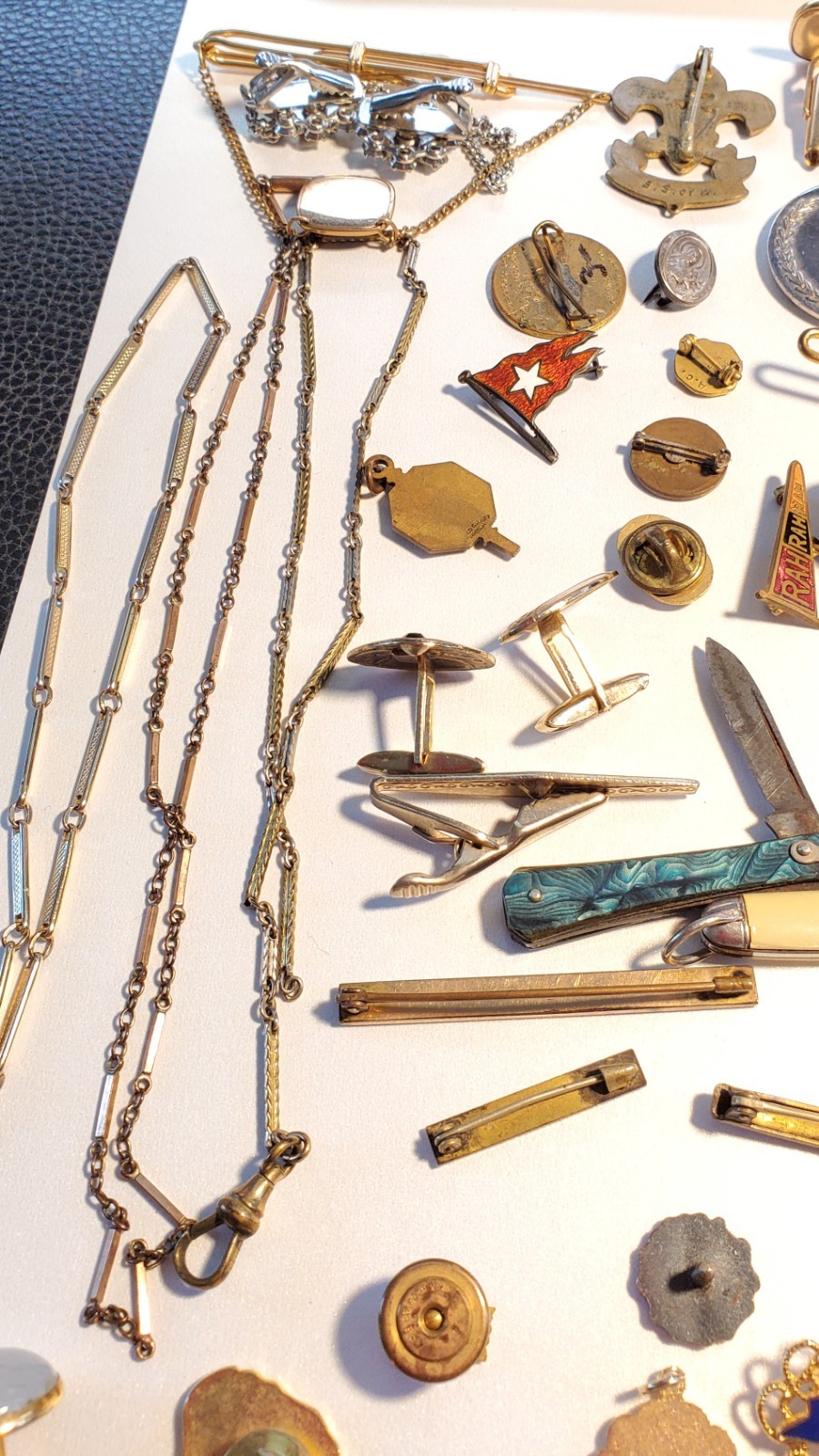 Antique, Vintage Mens Jewelry, Collectibles, Accessories Lot, Over 50 Pieces!