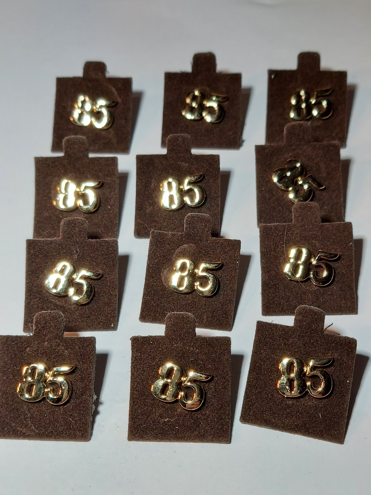 Lot Of 12 Vintage #85 Pins Gold Tone 1/2″ Unused