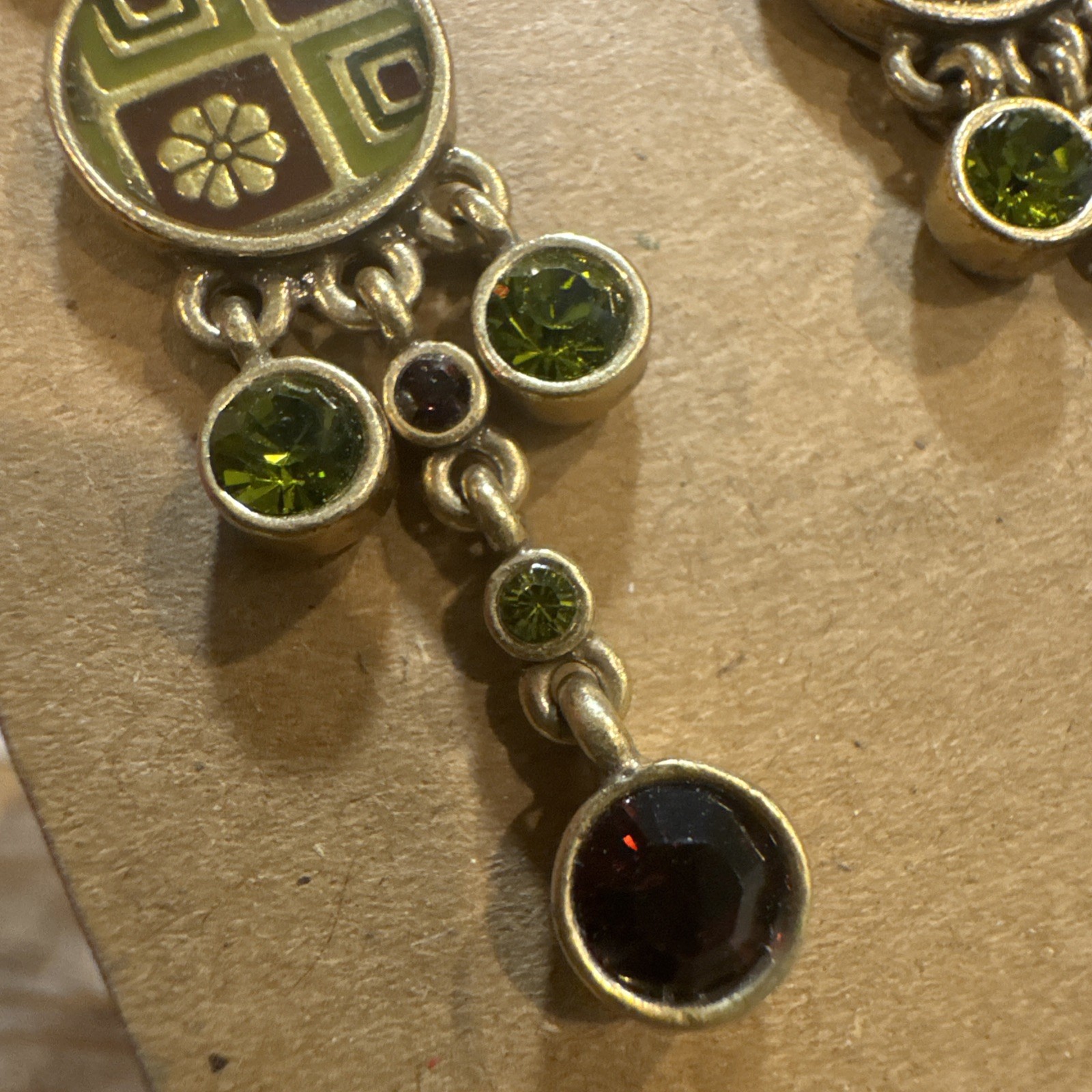 VTG Pilgrim Danish Design birthstone dangle earrings