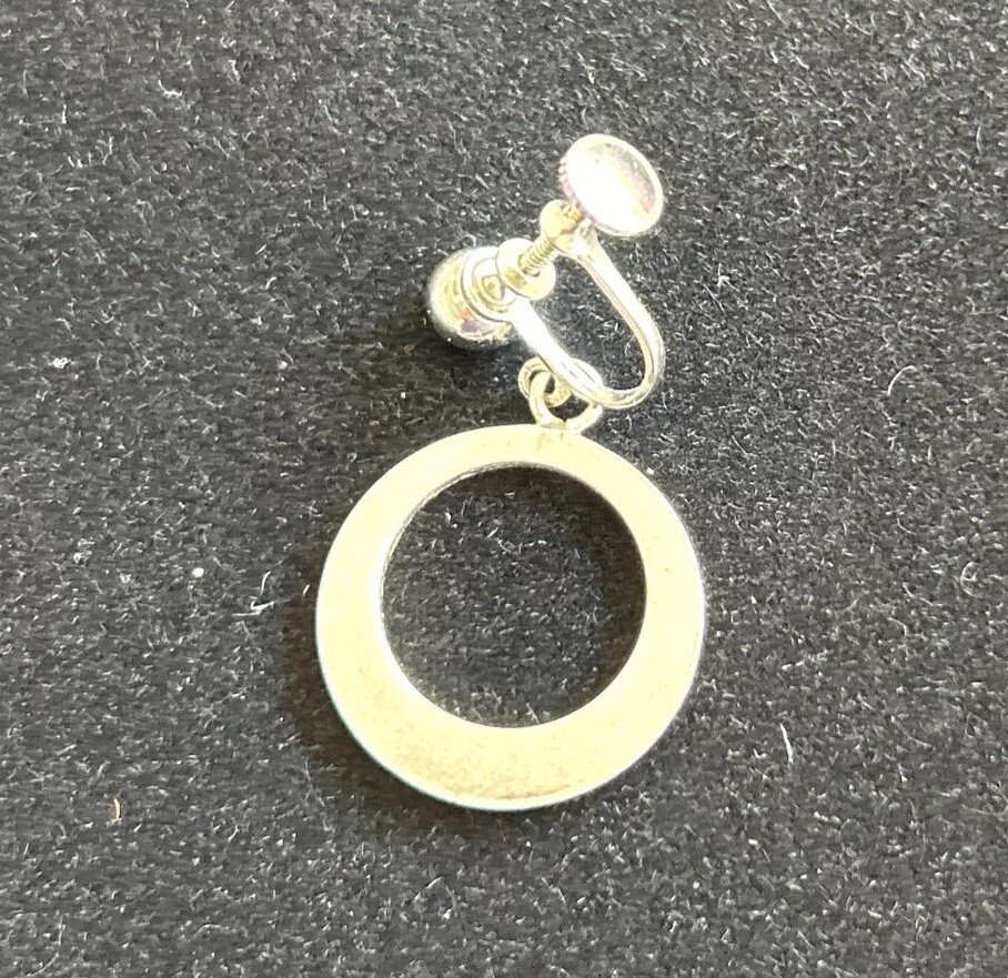 Vintage Silver Tone Screw-Back Earrings