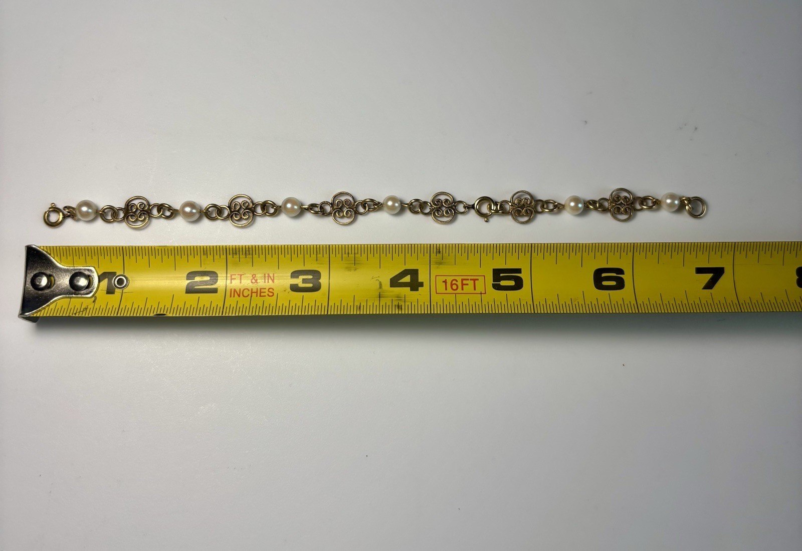 Vintage Winard 12-20 GF – 1/20th 12K Gold Filled Faux Pearl Bracelet